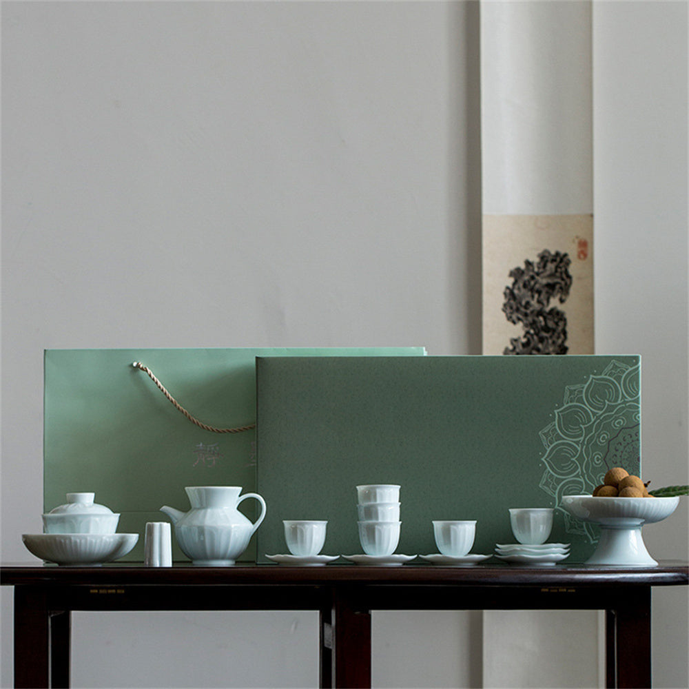 Blue shadow lotus tea set