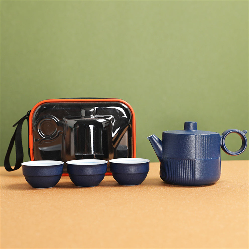 Blue Simple Travel Tea Set
