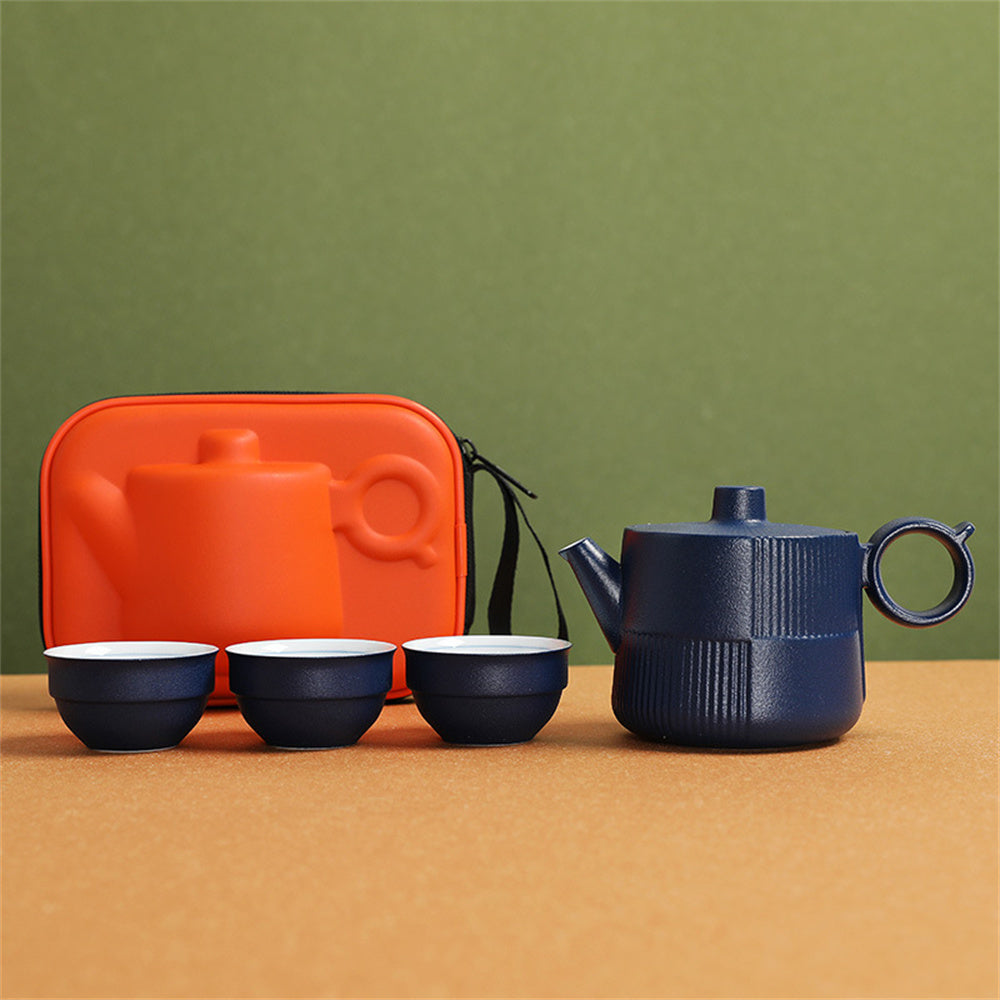 Blue Simple Travel Tea Set