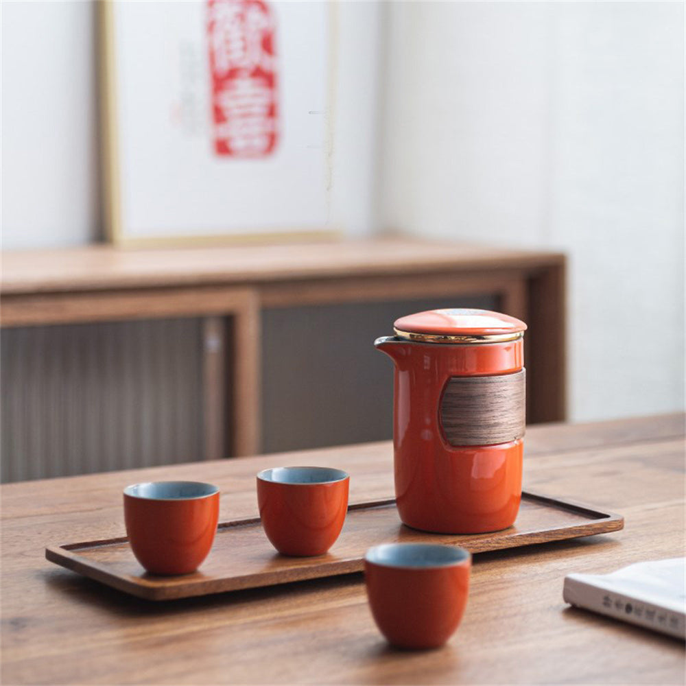 Rainbow Colorful Travel Tea Set