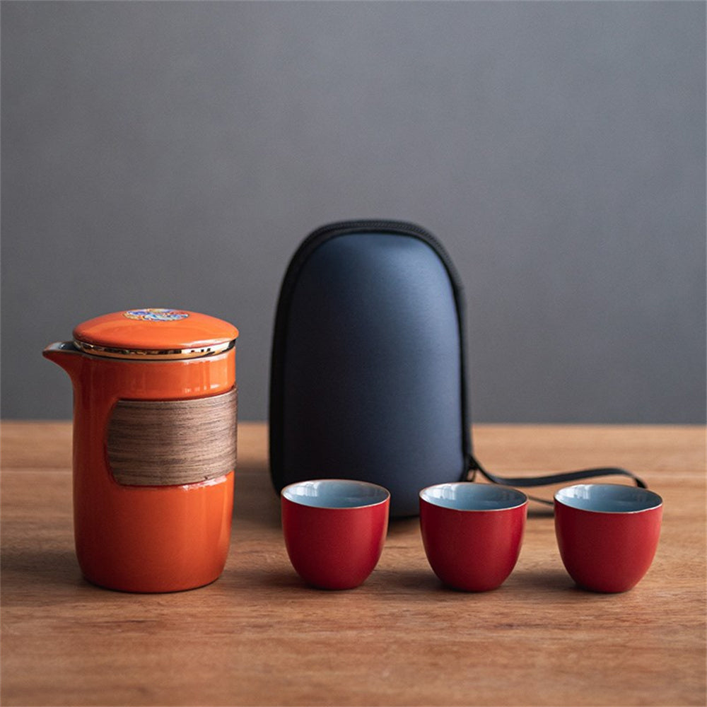 Rainbow Colorful Travel Tea Set