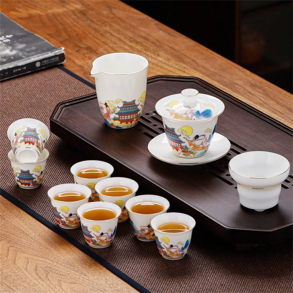 Neon Clothes Porcelain Song Tea Set