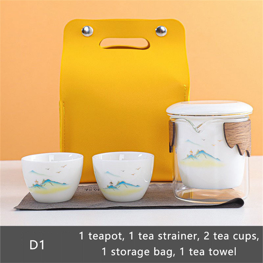 Gold Jade Travel Tea Set