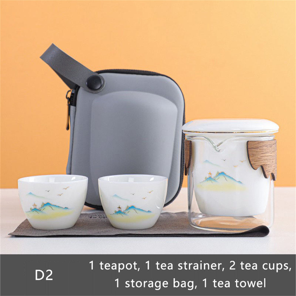 Gold Jade Travel Tea Set