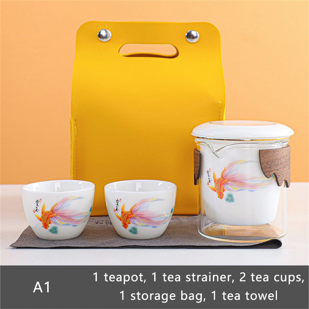 Gold Jade Travel Tea Set