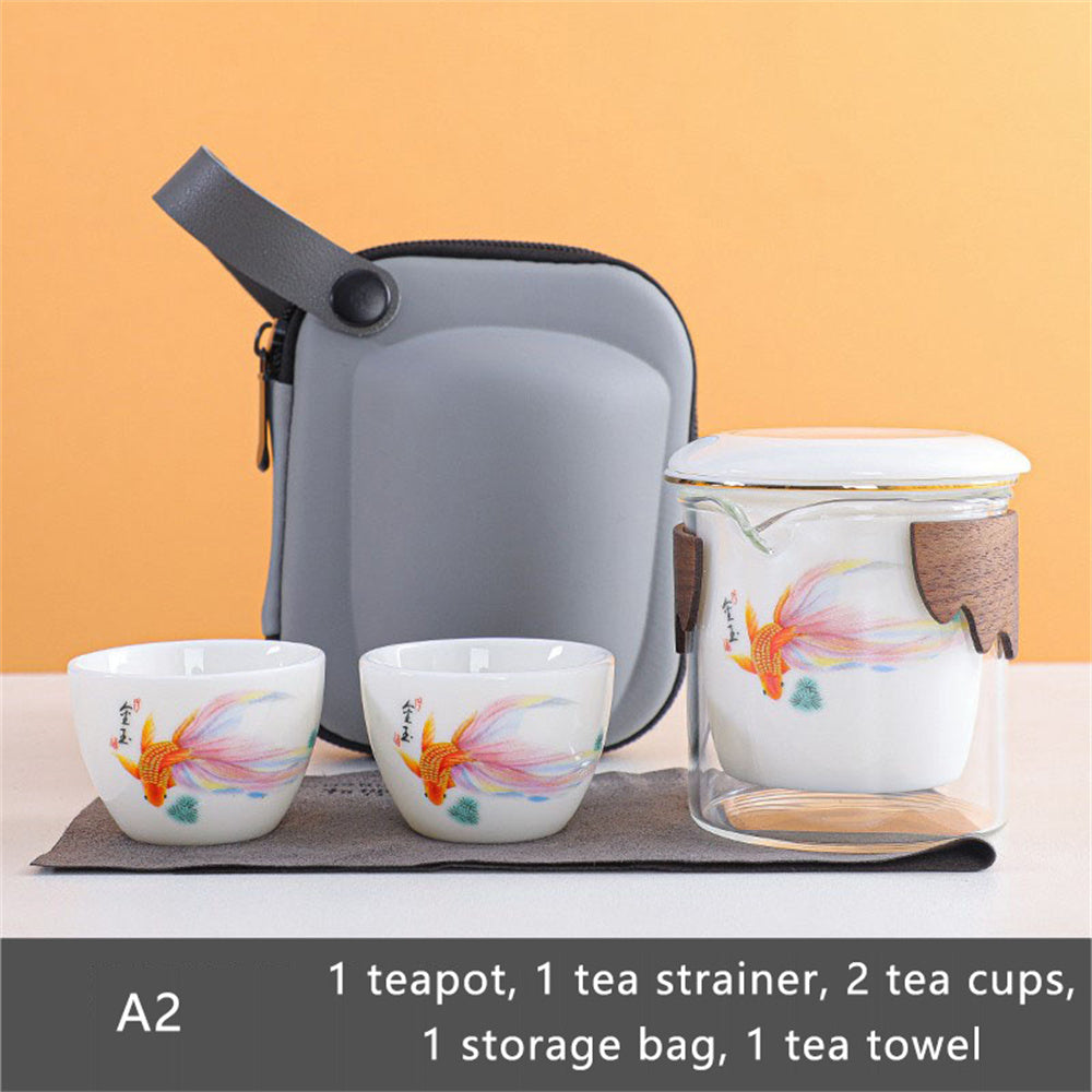 Gold Jade Travel Tea Set