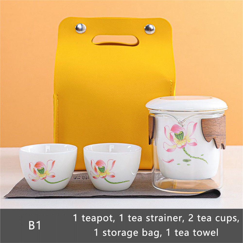 Gold Jade Travel Tea Set