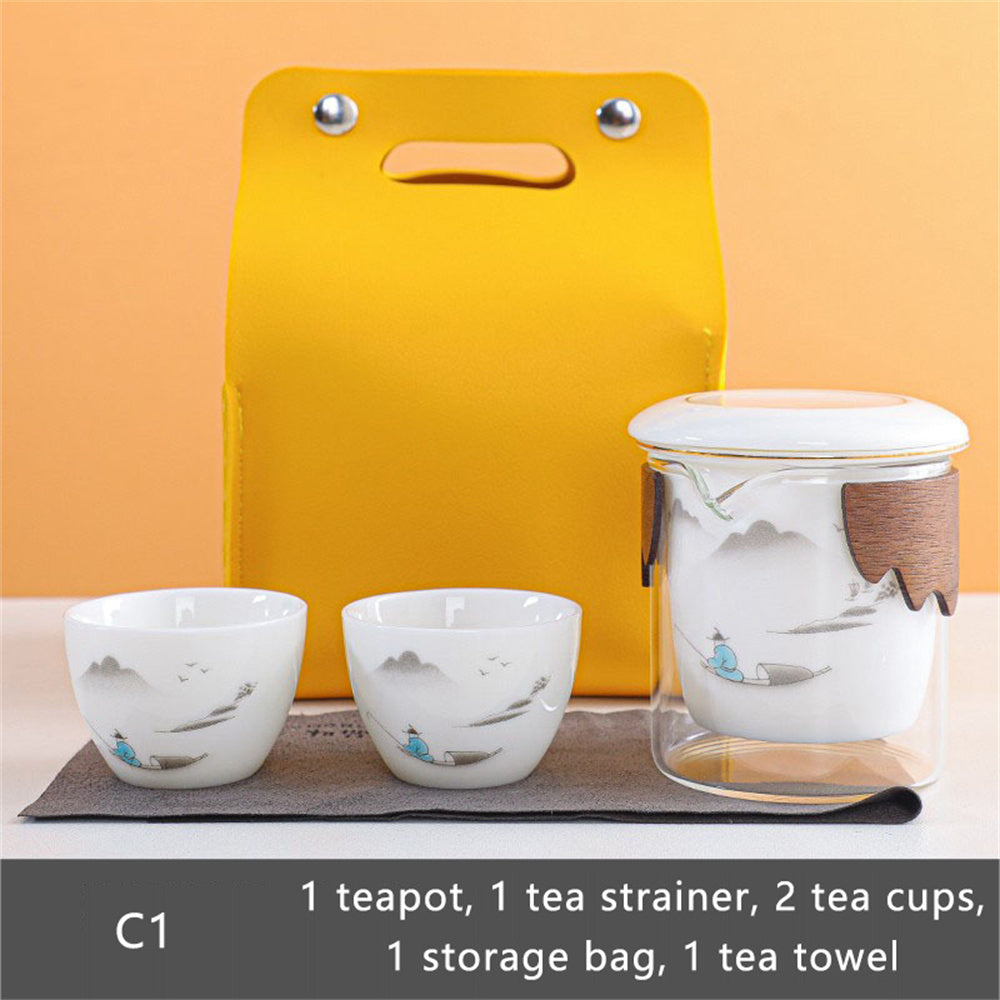 Gold Jade Travel Tea Set