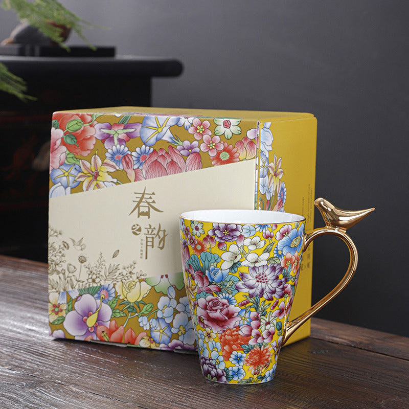 Spring Ceramic Water Cup
