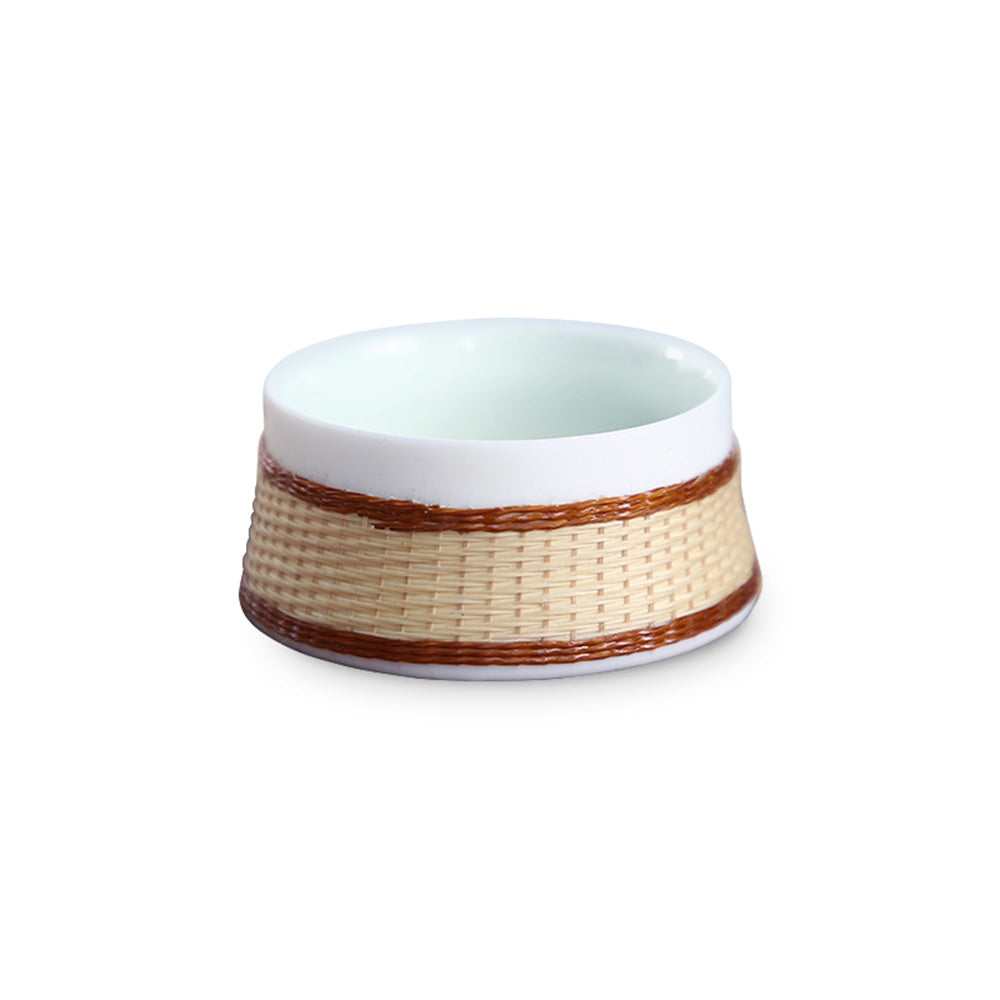 Bamboo Buckles Porcelain of White Bamboo Style Set