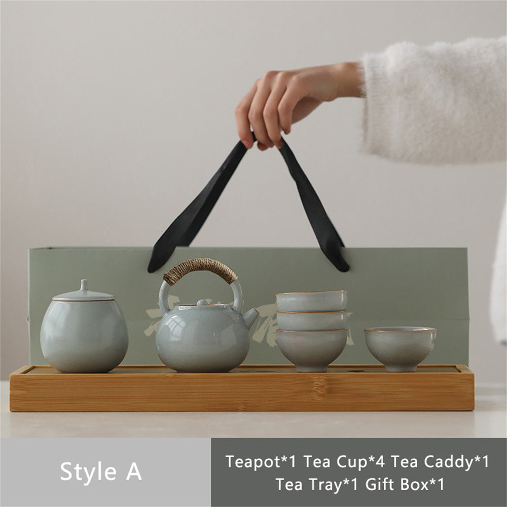 Quiet Ru Kiln Incense Tea Set