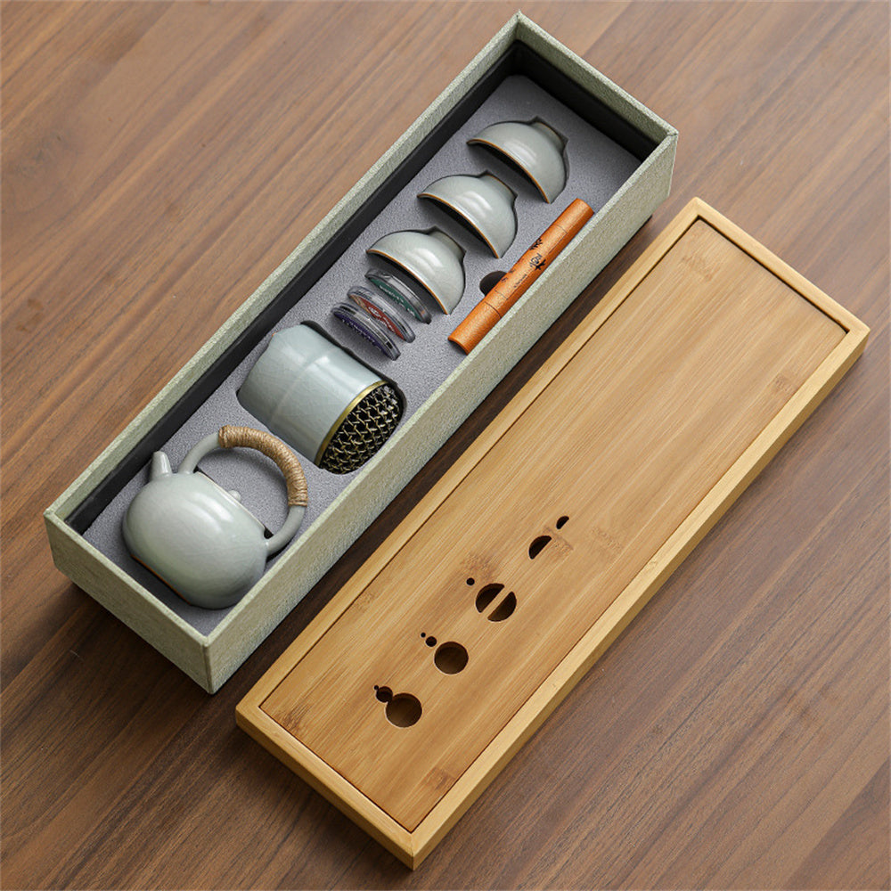 Quiet Ru Kiln Incense Tea Set