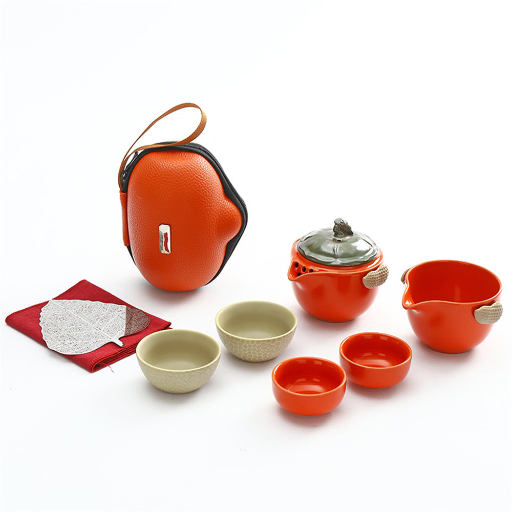 Peanut Persimmon Travel Tea Set