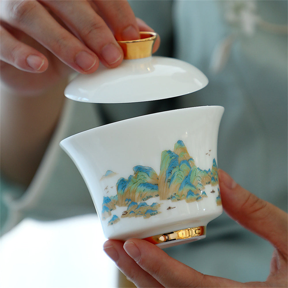 Rivers and Mountains Gaiwan Travel Tea Set