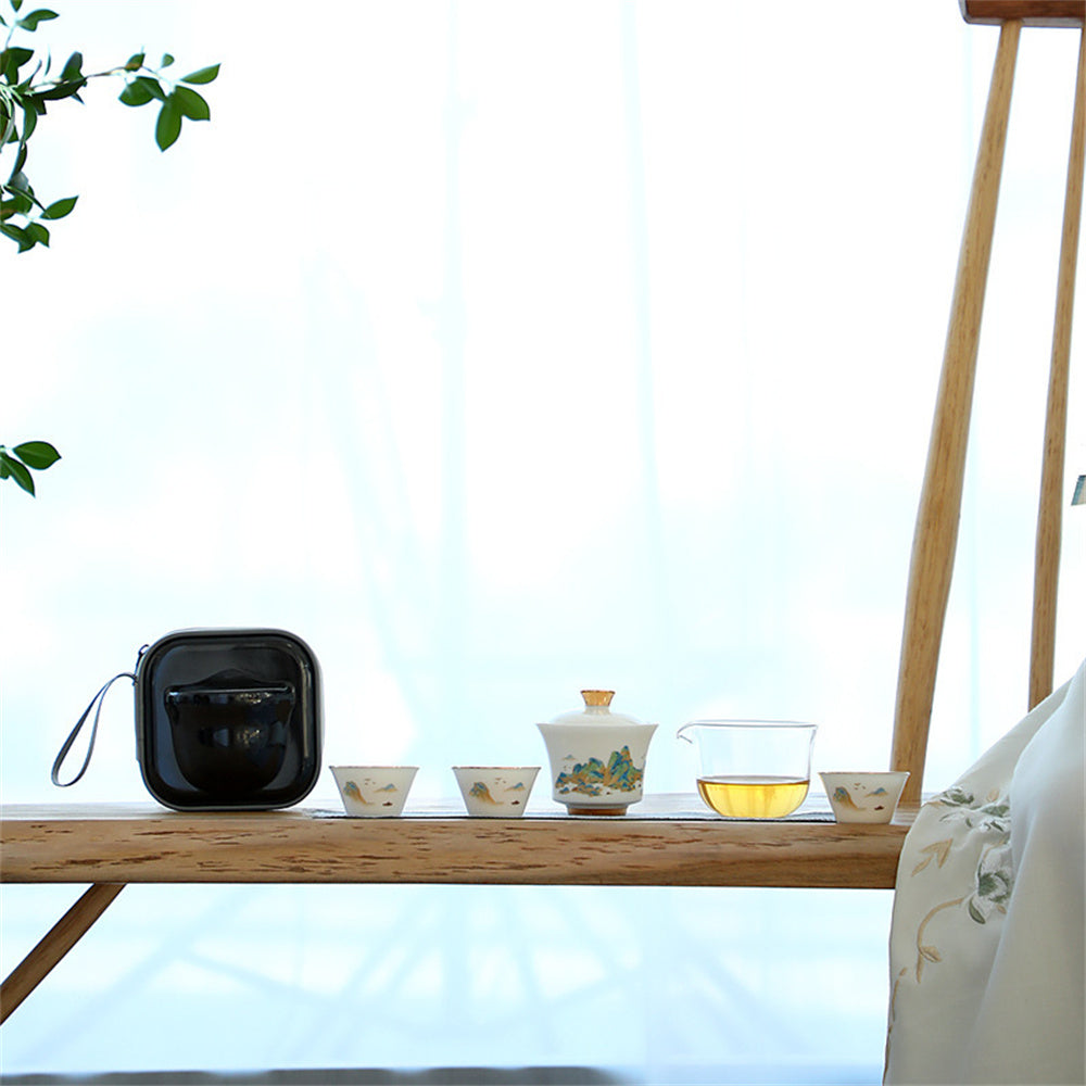 Rivers and Mountains Gaiwan Travel Tea Set
