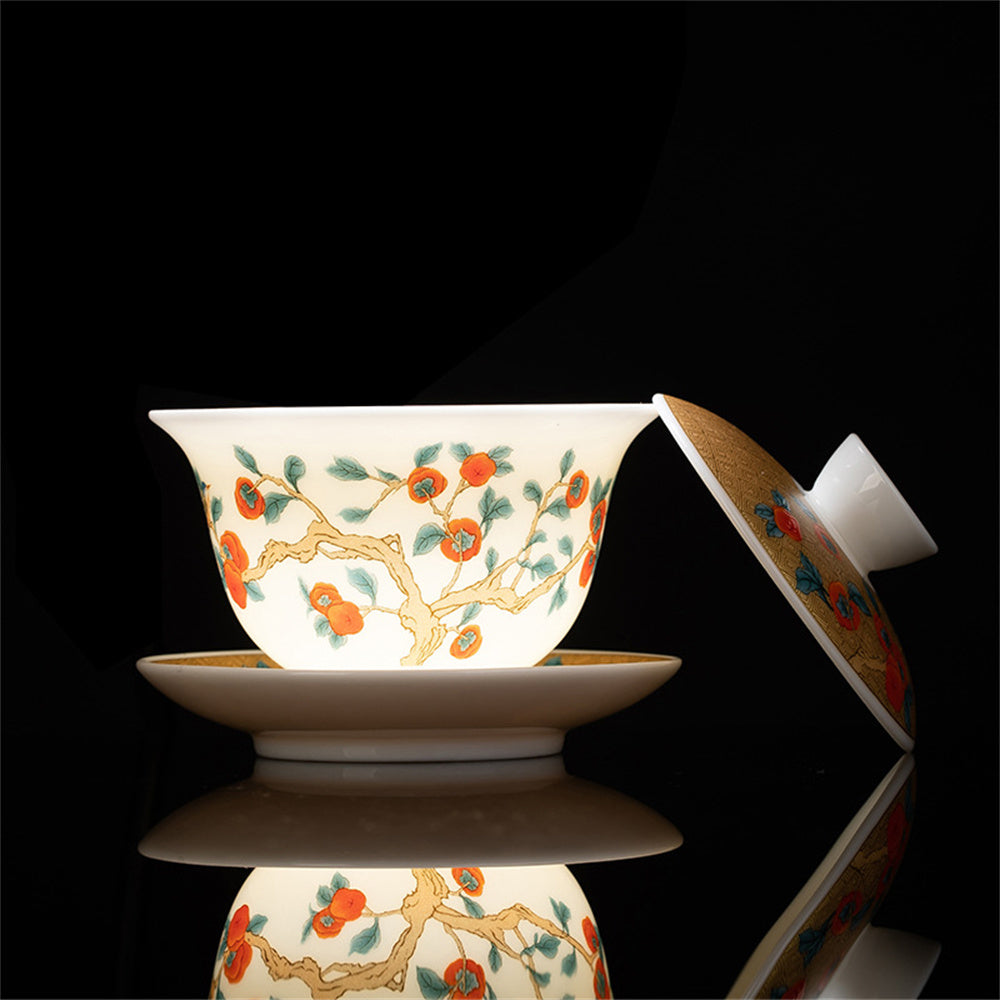 Splendid Persimmon Tea Set Gift Set