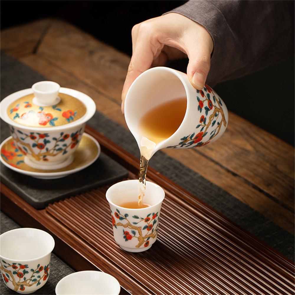 Splendid Persimmon Tea Set Gift Set