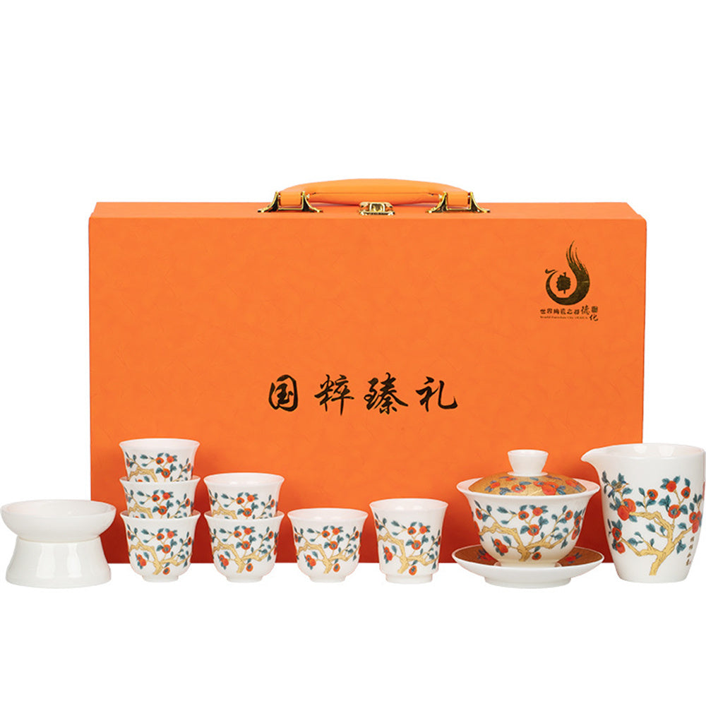 Splendid Persimmon Tea Set Gift Set