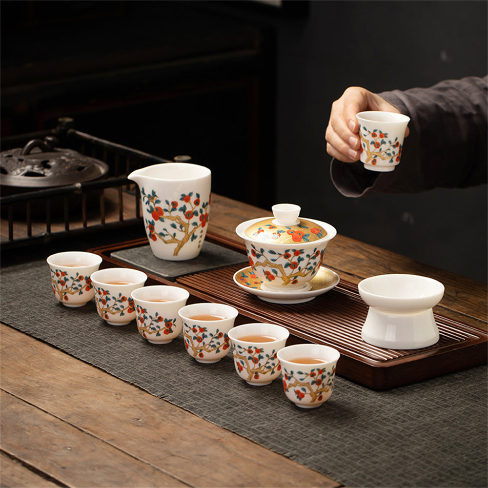 Splendid Persimmon Tea Set Gift Set