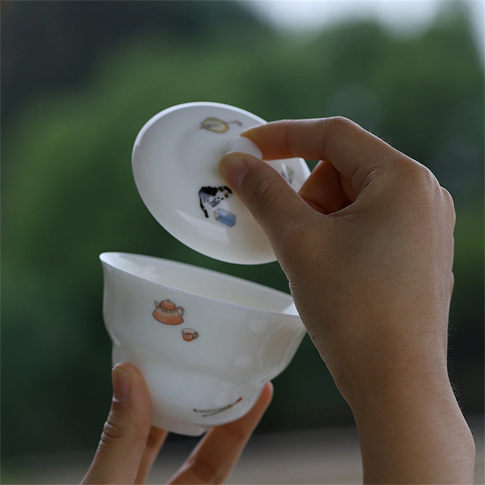 Ultra Thin Gourd Gaiwan Tea Set Gift Box Set