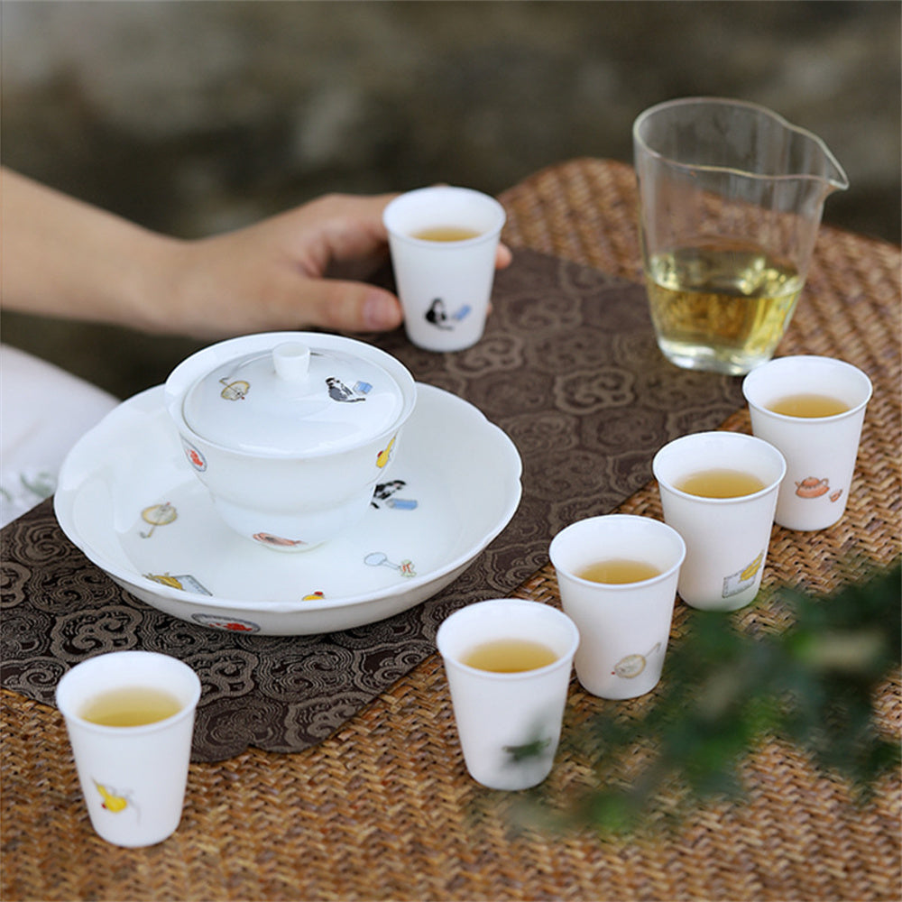 Ultra Thin Gourd Gaiwan Tea Set Gift Box Set