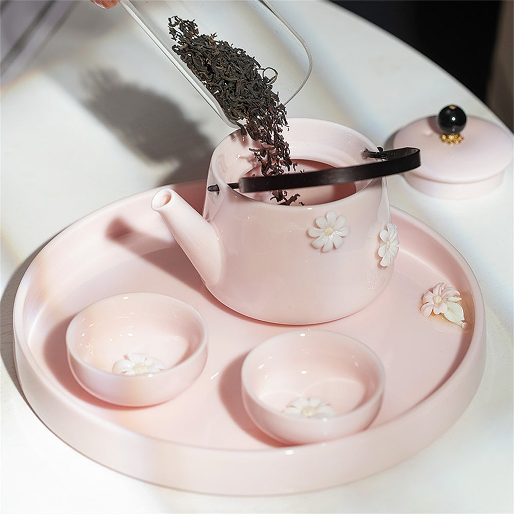 Pinched Handle Teapot Tea Set