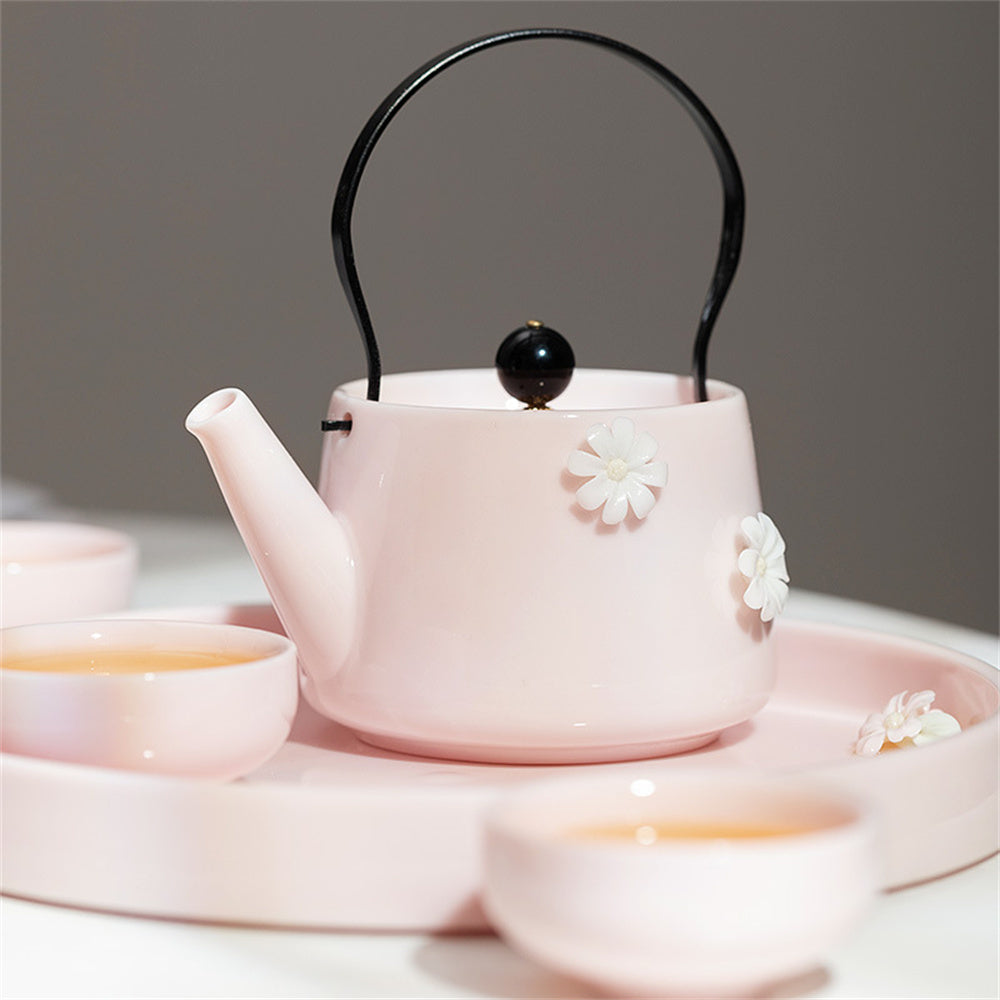 Pinched Handle Teapot Tea Set