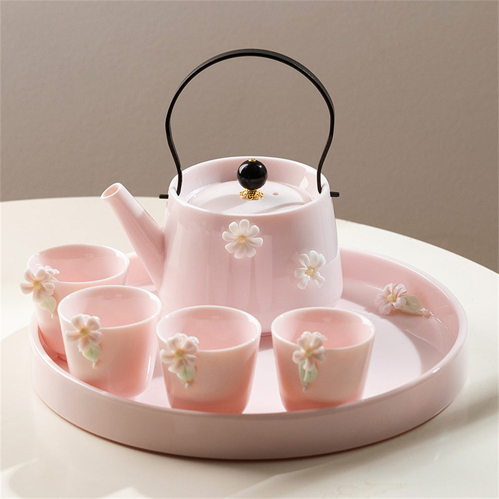 Pinched Handle Teapot Tea Set