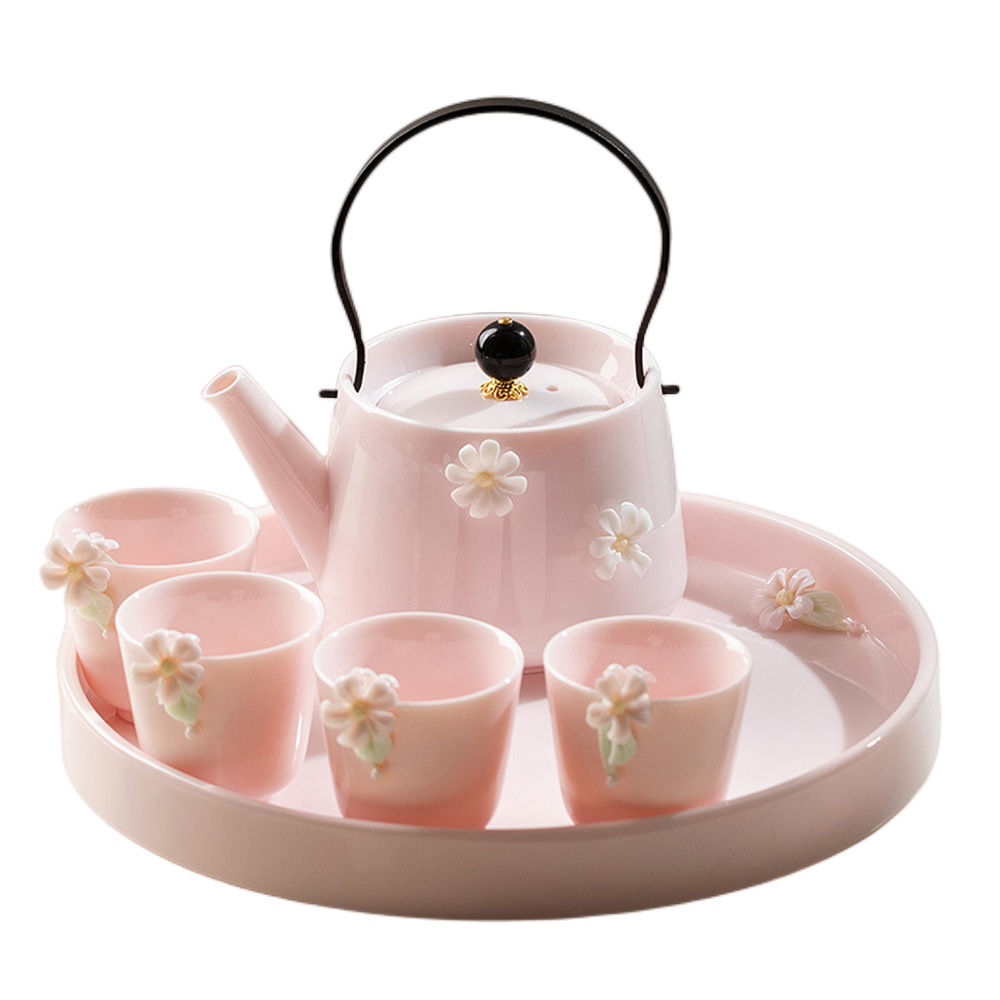Pinched Handle Teapot Tea Set