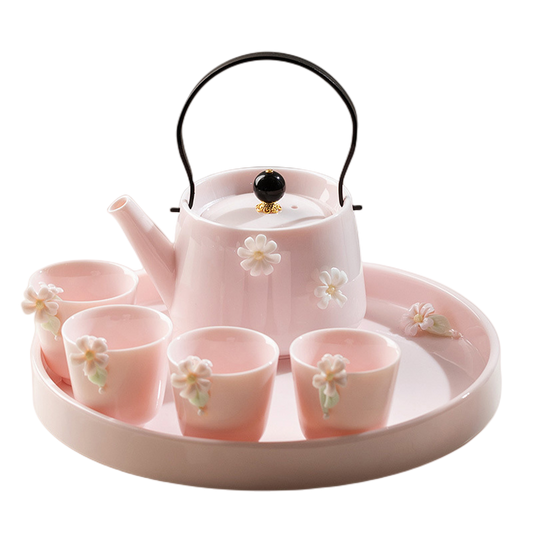 Pinched Handle Teapot Tea Set