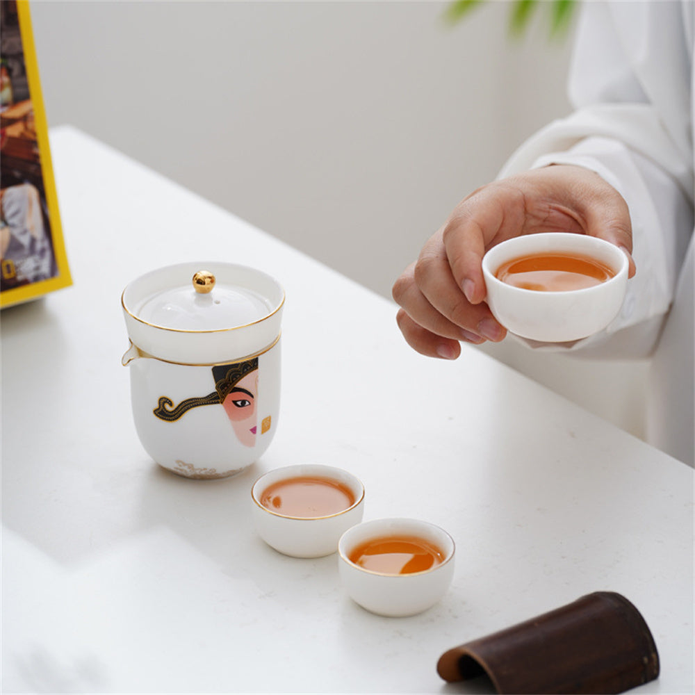 Beijing Opera Mask Travel Tea Set