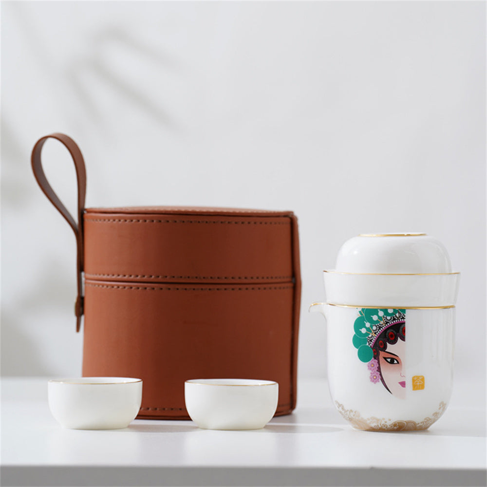 Beijing Opera Mask Travel Tea Set
