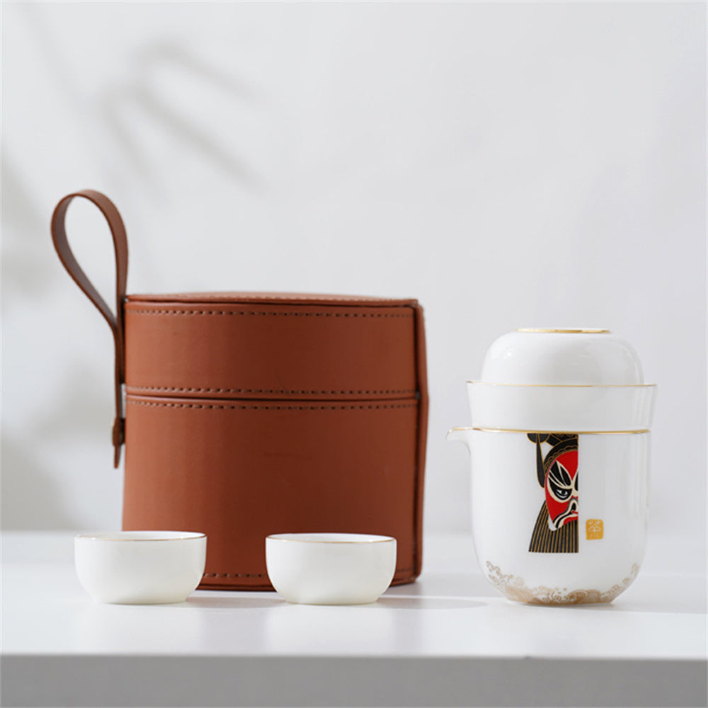 Beijing Opera Mask Travel Tea Set