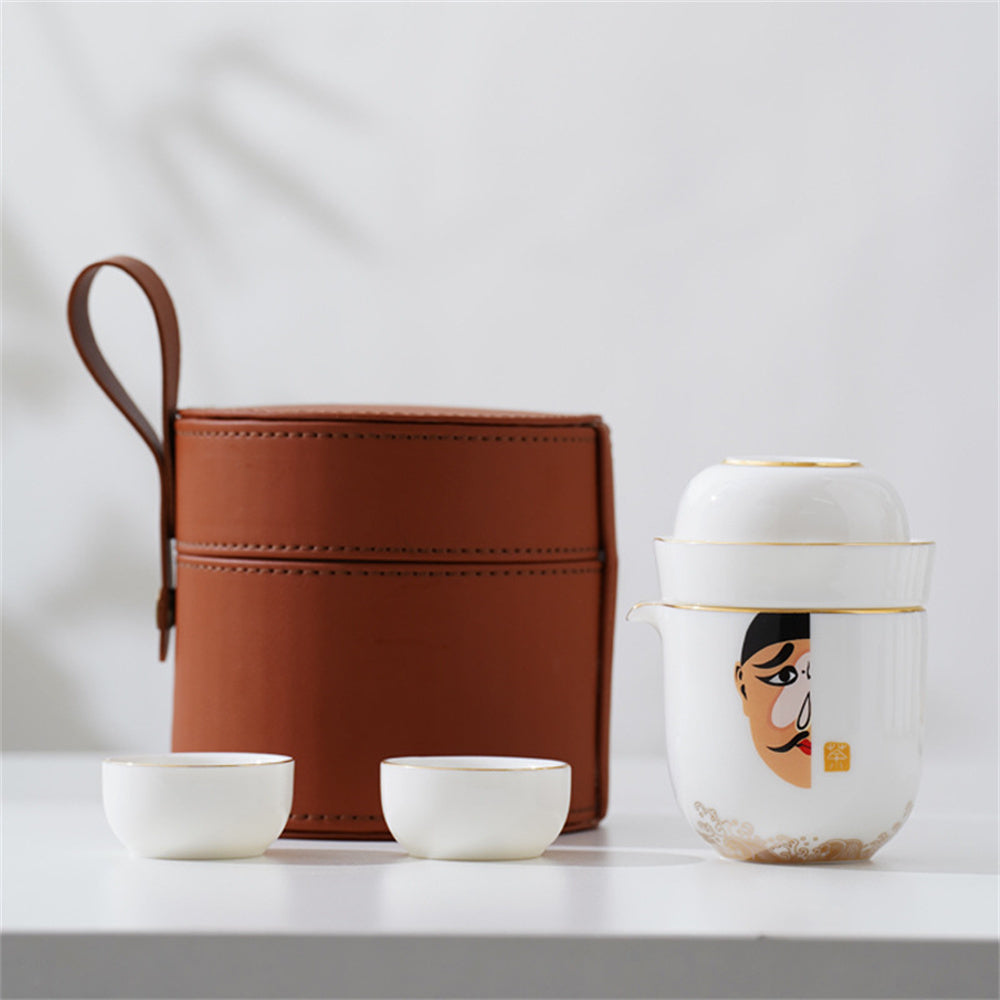 Beijing Opera Mask Travel Tea Set