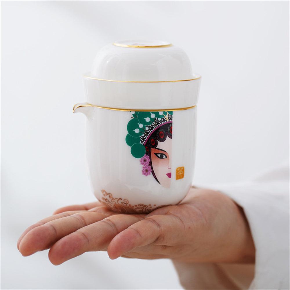 Beijing Opera Mask Travel Tea Set