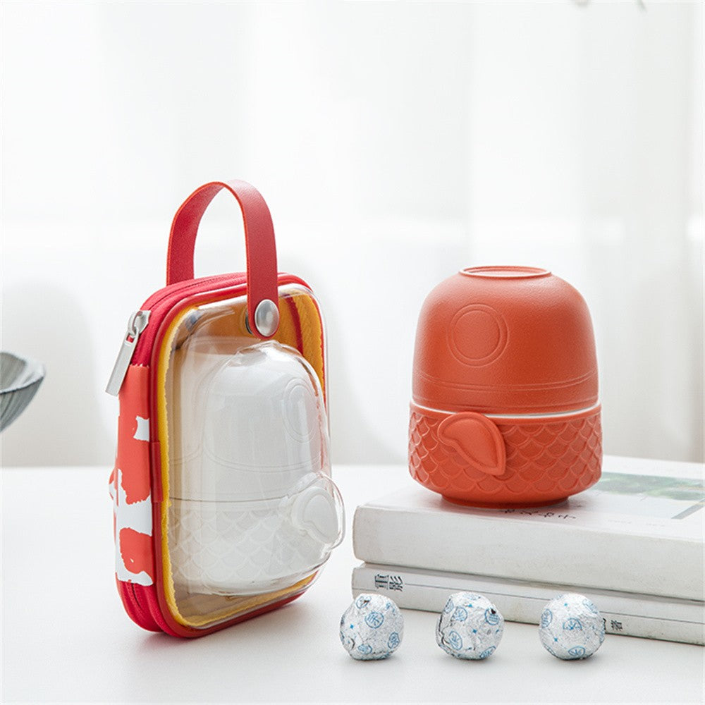 Koi Carp Solo Travel Tea Set