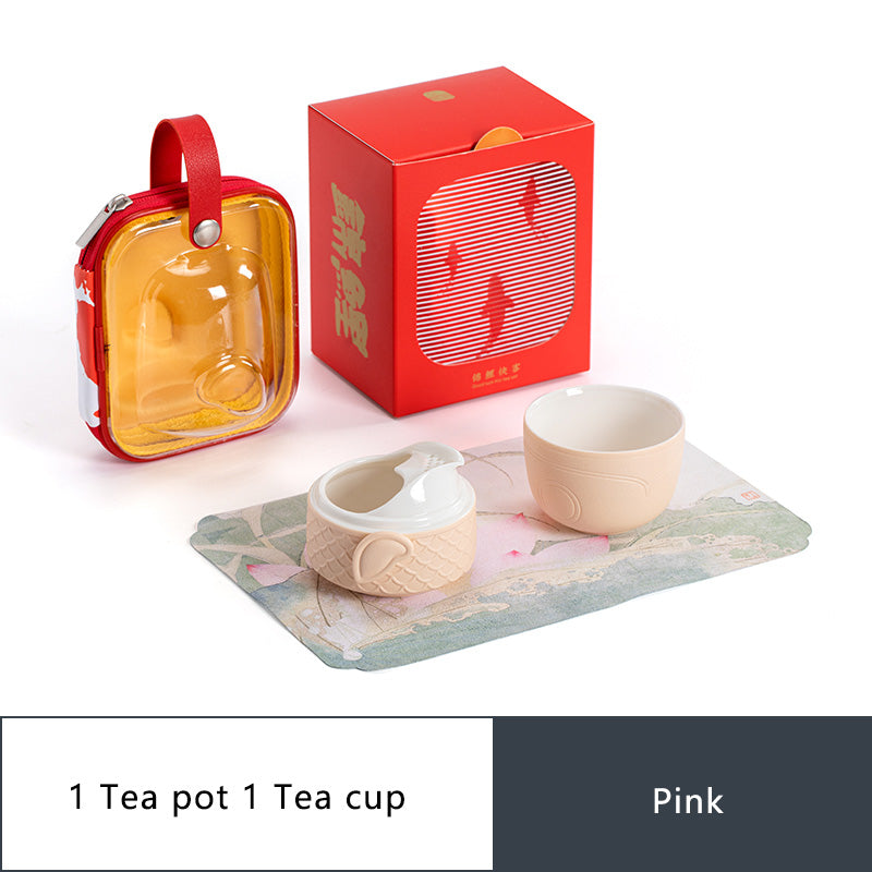 Koi Carp Solo Travel Tea Set