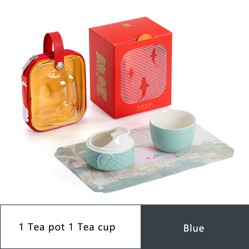 Koi Carp Solo Travel Tea Set