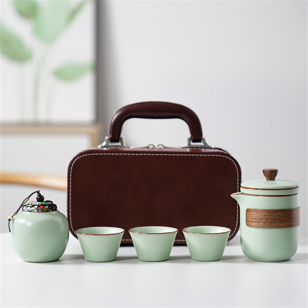Ru Kiln Simple Home Travel Tea Set