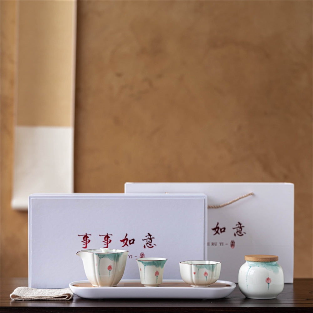 Lotus Hand Pot Travel Tea Set