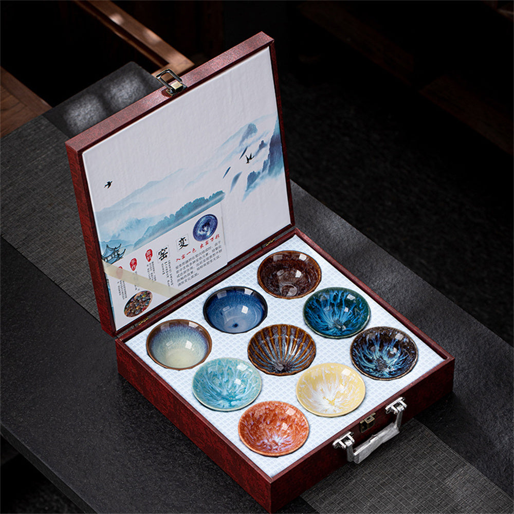 Kiln Change Nine Color Cup Set