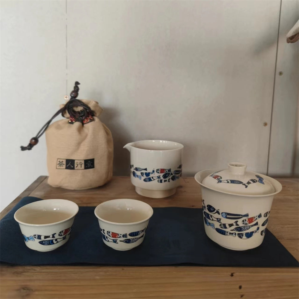 Tea Person Luggage Travel Tea Set