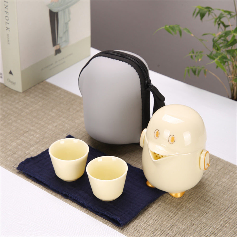 Cartoon Penguin Travel Tea Set