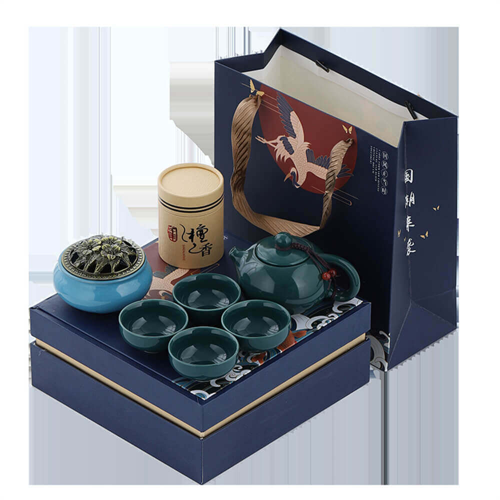 Sandalwood Incense Burner One Pot of Four Cups Tea Set
