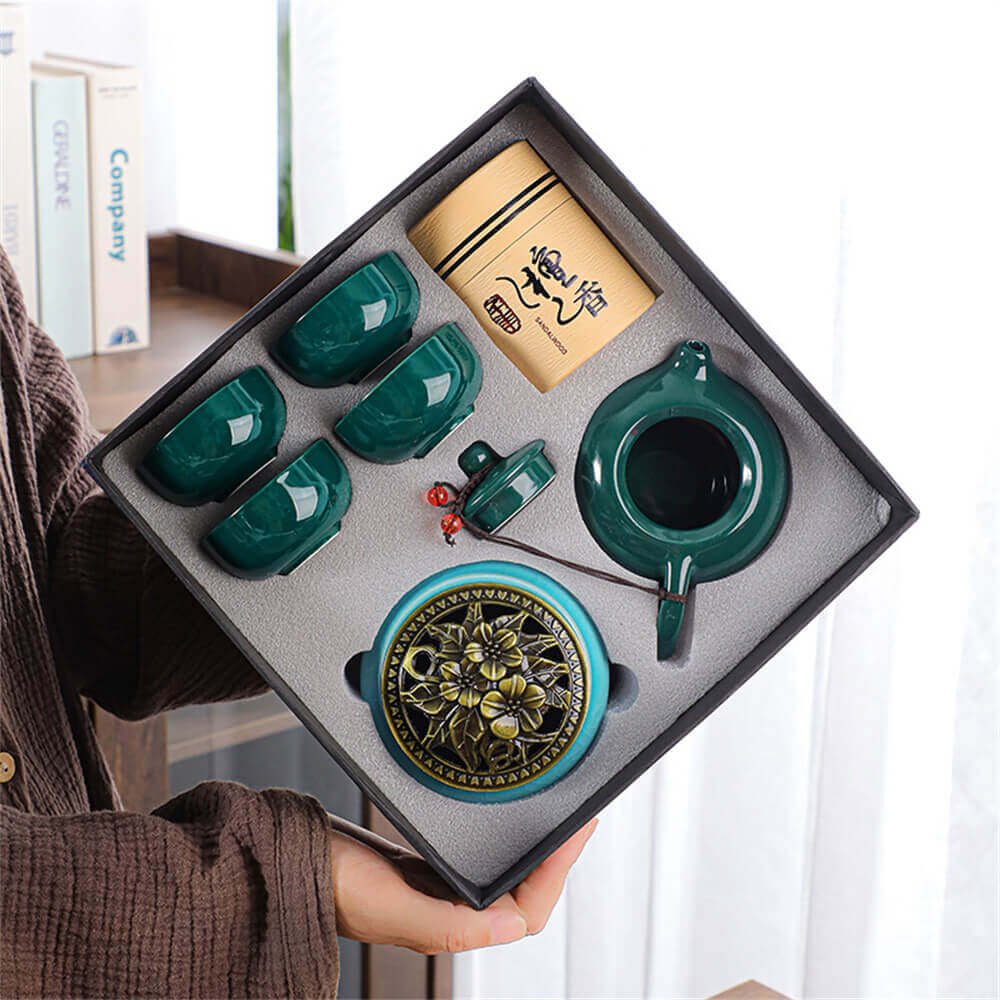 Sandalwood Incense Burner One Pot of Four Cups Tea Set