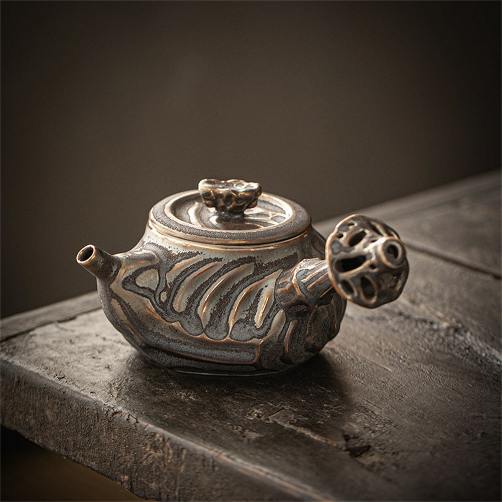 Gilt Rust Glaze Vintage Tea Set