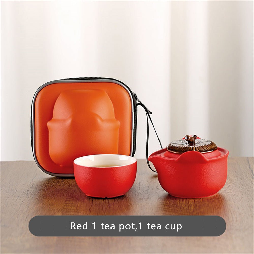 Lucky Persimmon Travel Tea Set