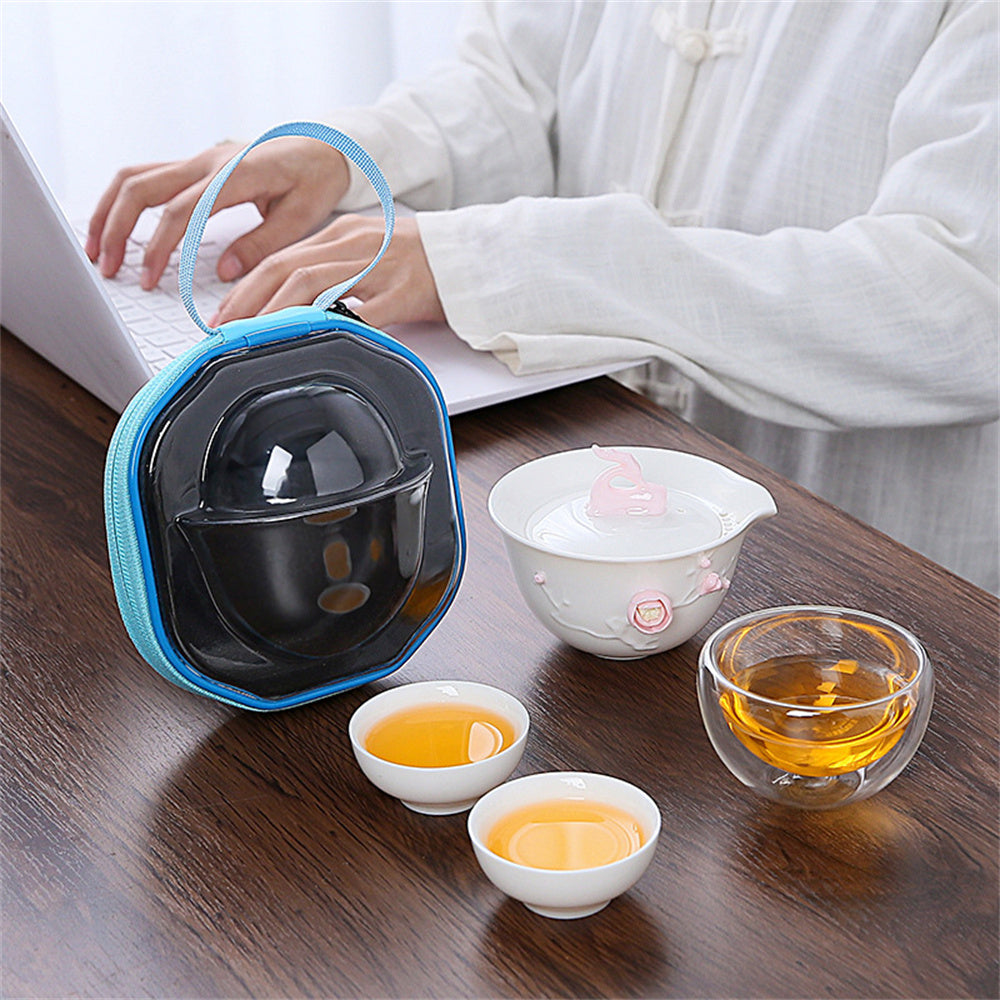 Deer Blossoms Travel Tea Set