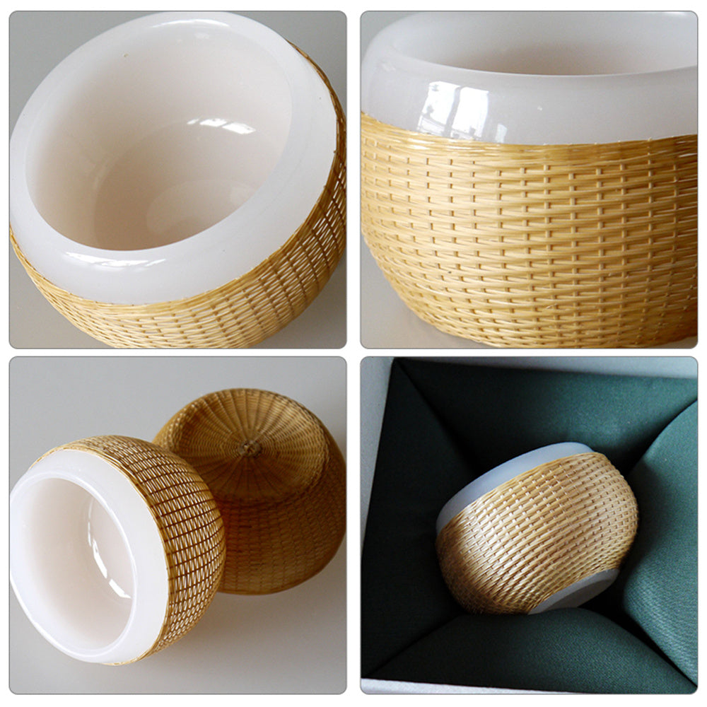 Bamboo Buckles Porcelain Jade Porcelain Glass Cup
