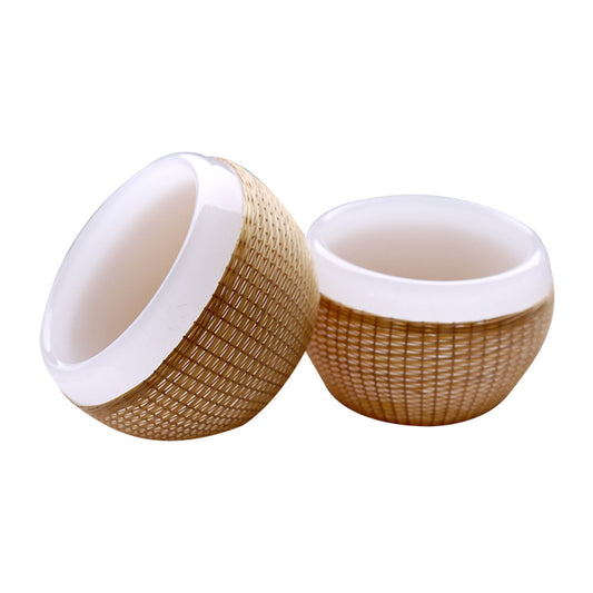 Bamboo Buckles Porcelain Jade Porcelain Glass Cup